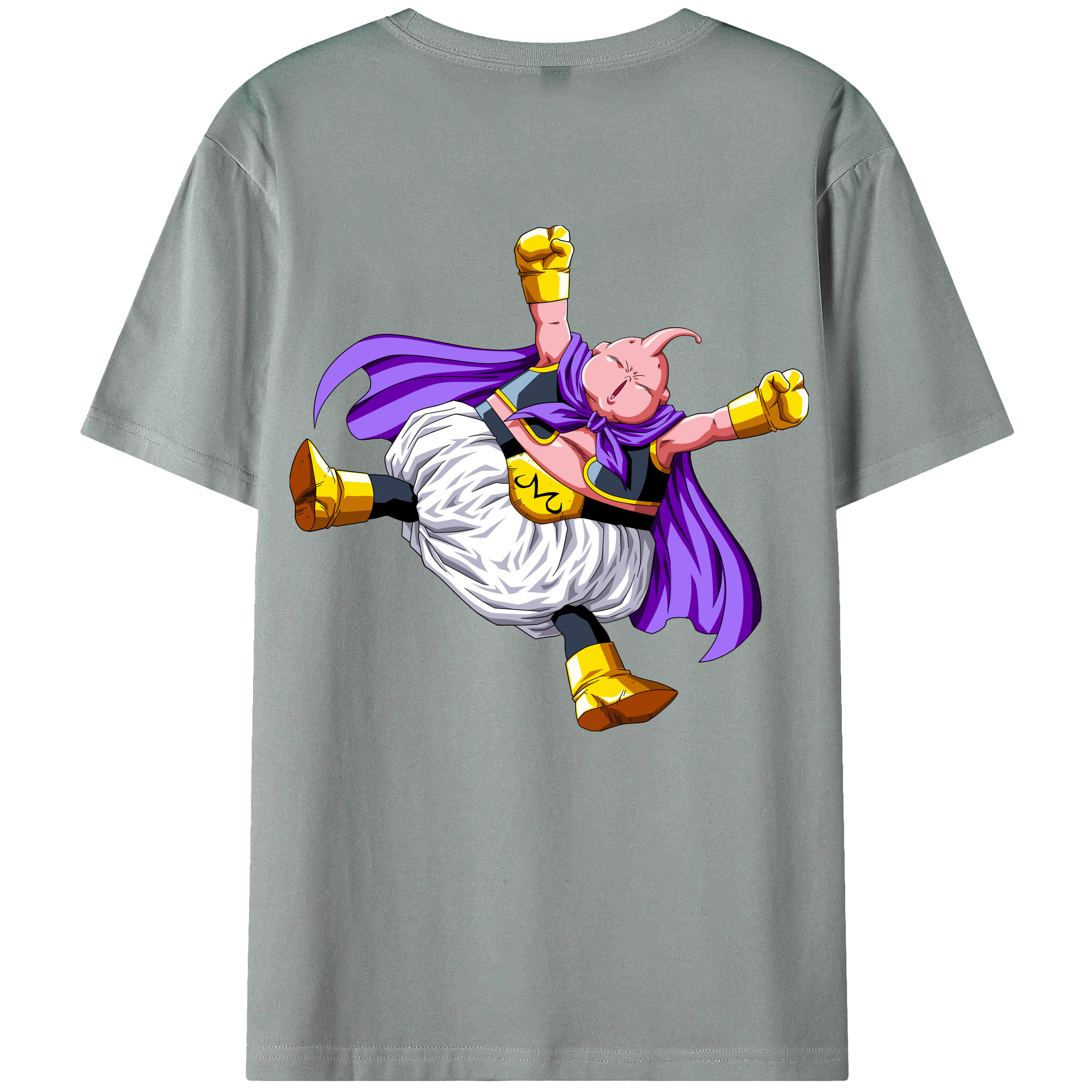 （画像用） ドラゴンボール 魔人ブウ DRAGON BALL Majin Buu 綿100％ メンズ半袖Tシャツ（バックプリント） 通気性